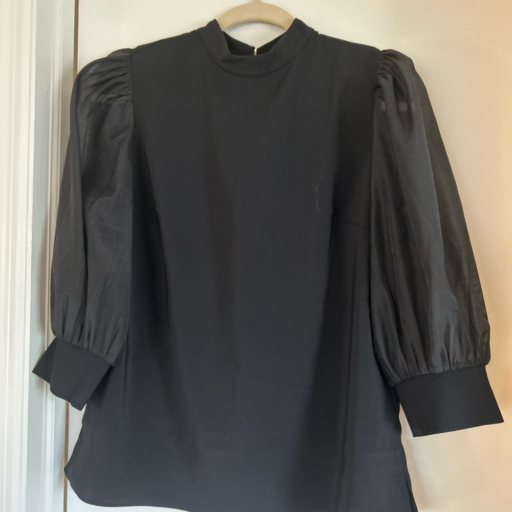 Ted Baker Black Puff Sleeve Blouse